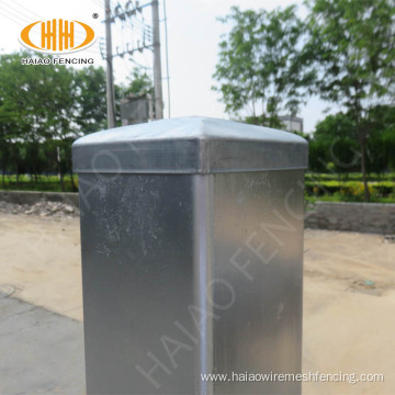 Cheap custom size galvanized steel fence post caps